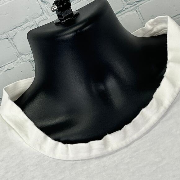 Vintage 90s Distressed Los Angeles LA Kings T Shirt BUM Equipment White L Large - Picture 4 of 9